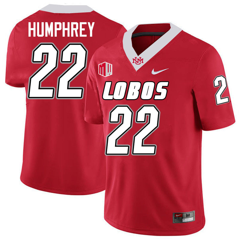 Scottre Humphrey UNM Lobos Jersey,New Mexico Lobos Football Jersey,Uniforms-Red